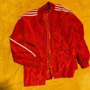 Red and white jacket